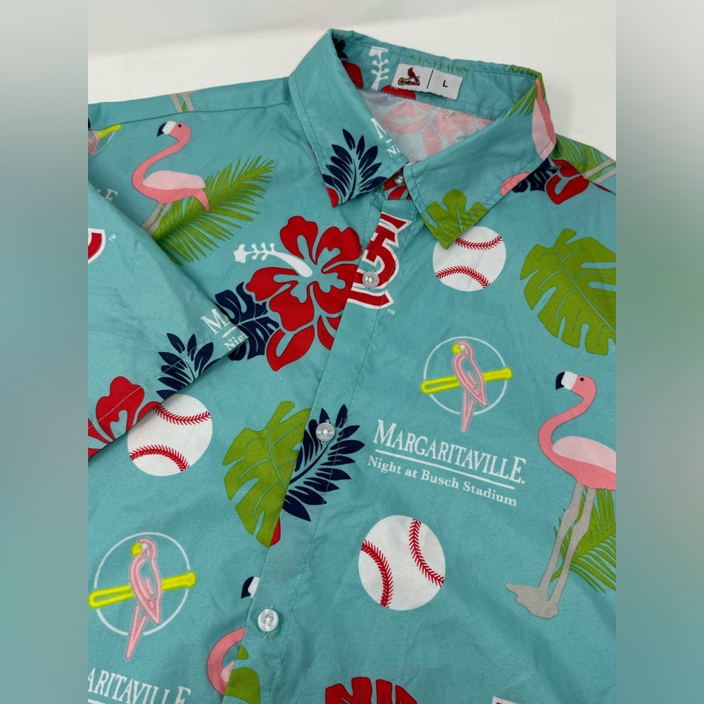 St. Louis Cardinals Mens SS Shirt Margaritaville Night ar Busch Stadium Sz Lg U6